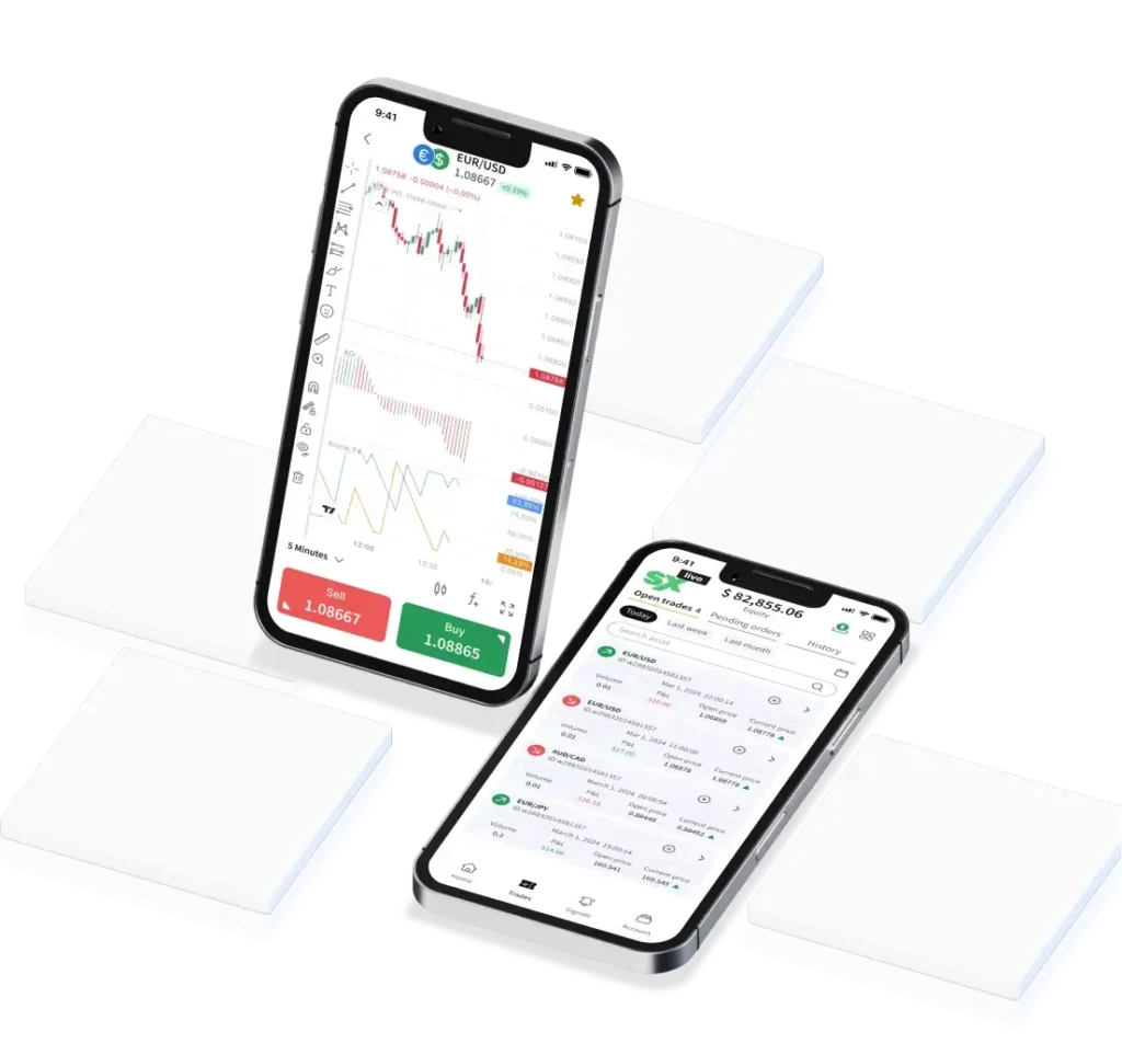 trading on a mobile device